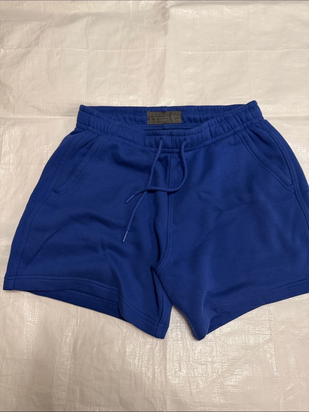 Abercrombie & Fitch Men's Royal Blue Athletic Drawstring Shorts